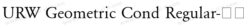 URW Geometric Cond Regular字体转换